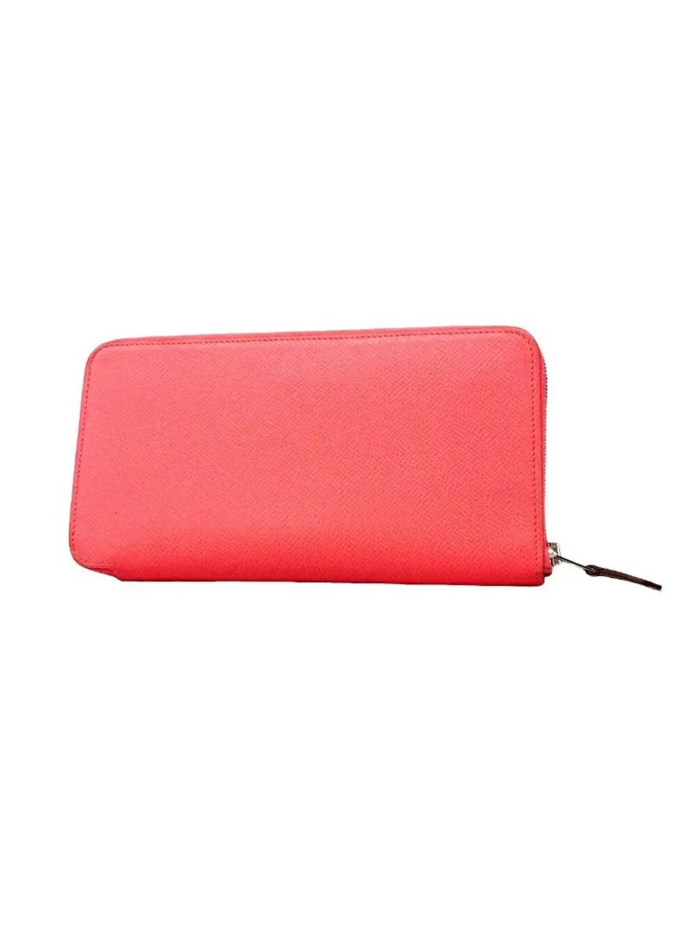Hermes Wallet Azap Long Silk'in Veau Epsom Rose Azare Silver
